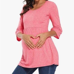 NWT Ecavus Casual Maternity Top | Pink | Maternity XL